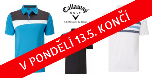 Tři modely pánských triček Callaway za 990 Kč / KUS - velikosti S-XXL