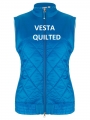 Quilted modrá vesta