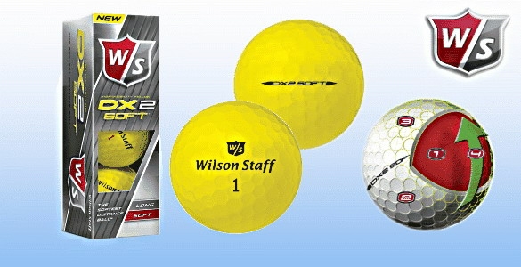 Wilson Staff DX2 Soft extra měkké žluté golfové míčky 3ks se slevou 45%!